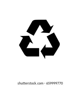 recycle icon on white background