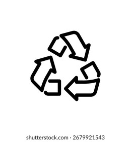 Recycle icon. Outline vector icon in eps10 format.