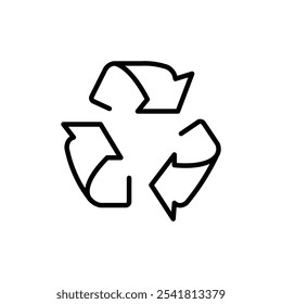 Recycle icon Outline vector for web ui