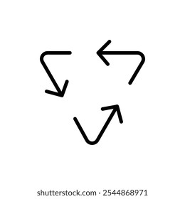 Recycle icon Outline vector for web ui