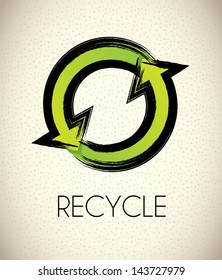 recycle icon over gray background vector illustration