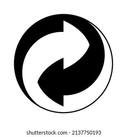 Recycle Icon. Packaging Symbol. Flat illustration. 