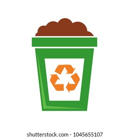 recycle icon, recycling garbage can, ecology symbol