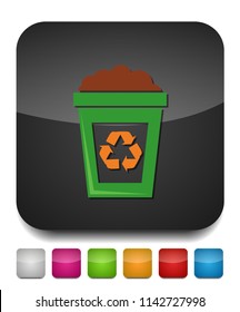 recycle icon, recycling garbage can, ecology symbol