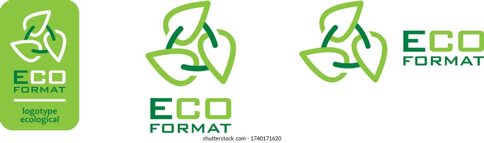 Recycle icon. Recycle Recycling symbol. Vector illustration. Isolated on white background. Bio recyclable degradable and recycle leaves label logo template.
