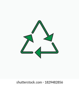 Icono de reciclaje. Símbolo de reciclaje - Plantilla de logotipo vector.