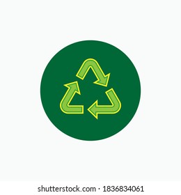 Symbol wiederverwenden. Recycling-Symbol - Vorlage für Vektorlogo.