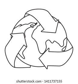 Recycle icon represented by arrows