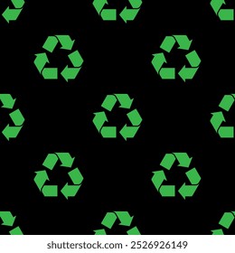Reciclar Ícone Padrão Perfeito, Ícone Reciclagem, Processo Usado Convertendo Materiais Residuais Em Novos Materiais Ilustração De Arte Vetorial