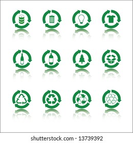 Recycle icon set