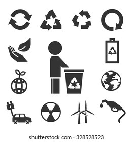 recycle icon set