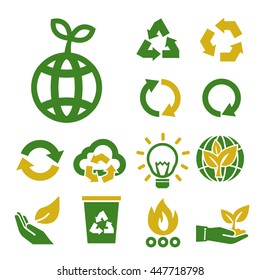 recycle icon set