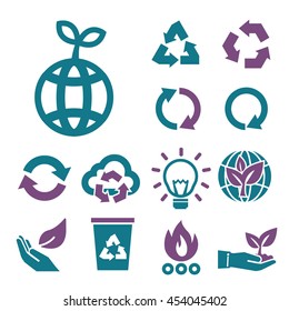 recycle icon set