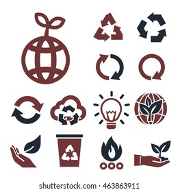 recycle icon set
