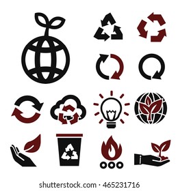 recycle icon set