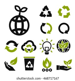 recycle icon set