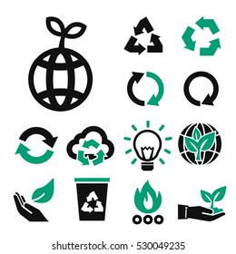 recycle icon set
