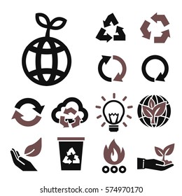 recycle icon set