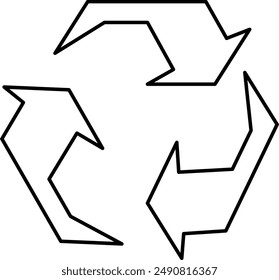 recycle icon set. ecology, eco friendly and environmental management symbols. isolated vector images