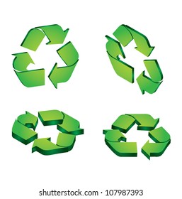 Recycle icon set -  environmental concept