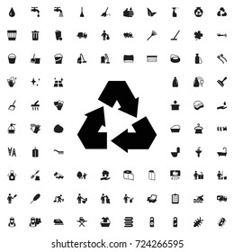 Recycle icon. set of filled cleaning icons.