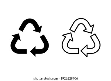 Juego de iconos de reciclaje. Icono de vector de reciclaje.