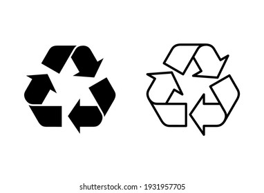 Recycle icon set. Recycling vector icon.