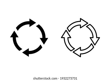 Recycle icon set. Recycling vector icon.