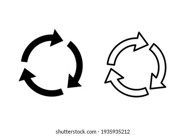 Recycle icon set. Recycling vector icon.