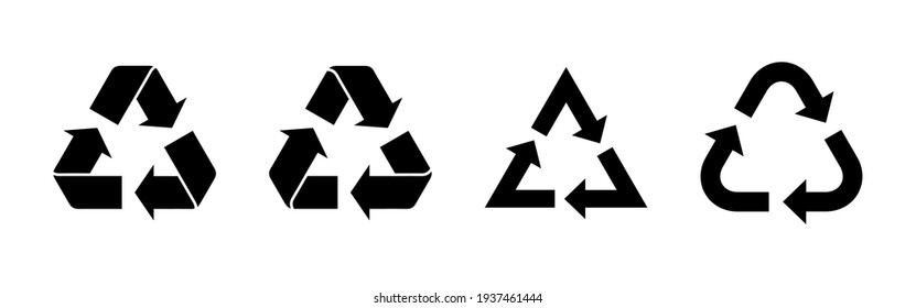 Recycle icon set. Recycling vector icon.