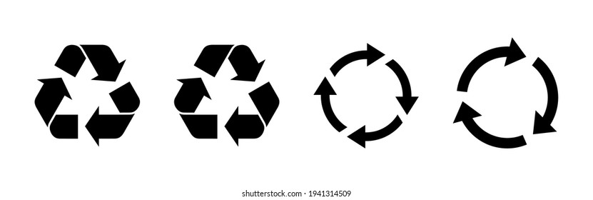 Recycle icon set. Recycling vector icons.