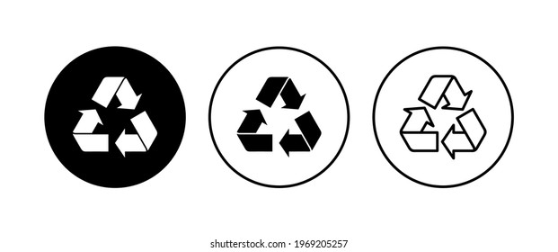Recycle icon set. Recycling vector icon.