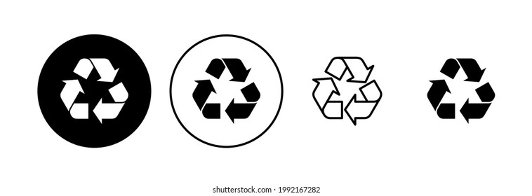 Recycle icon set. Recycling vector icon.c