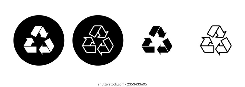 Recycle icon set. Recycling vector icon.
