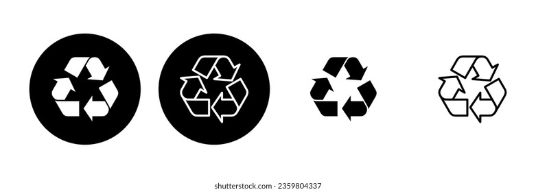 Juego de iconos de reciclaje. Icono de vector de reciclaje.