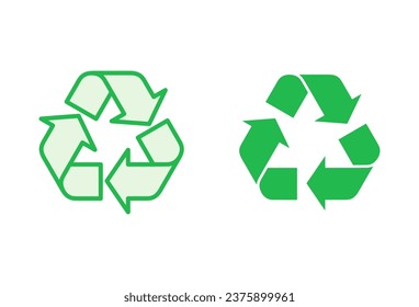 Recycle icon set. Recycling vector icon.