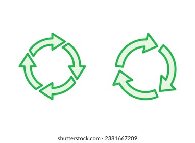 Juego de iconos de reciclaje. Icono de vector de reciclaje.