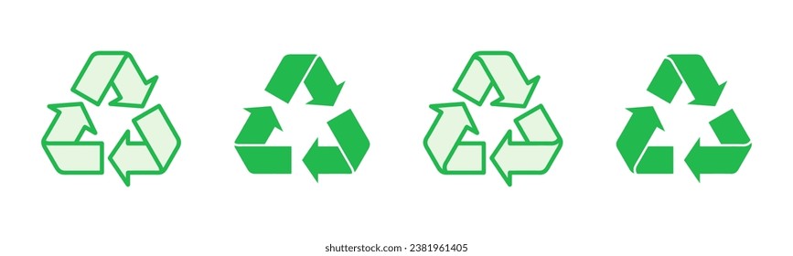 Recycle icon set. Recycling vector icon.