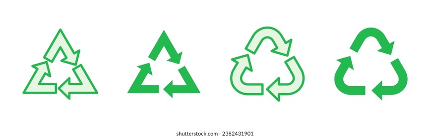 Recycle icon set. Recycling vector icon.