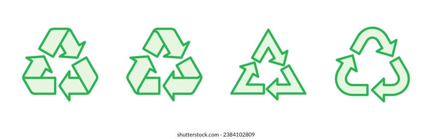 Recycle icon set. Recycling vector icon.