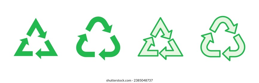 Recycle icon set. Recycling vector icon.