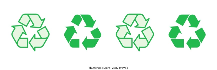 Recycle icon set. Recycling vector icon.