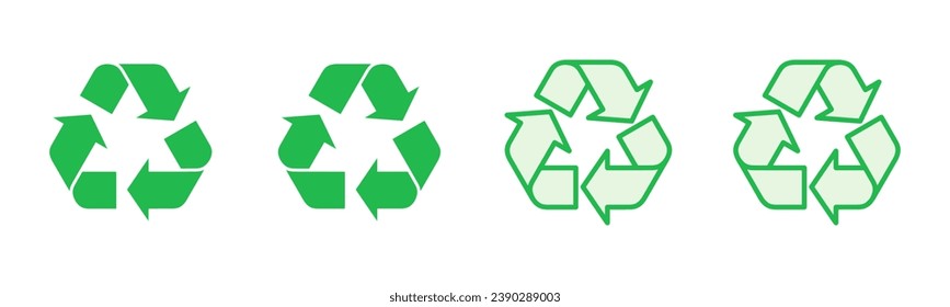 Recycle icon set. Recycling vector icon.