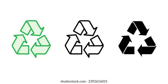 Recycle icon set. Recycling vector icon.