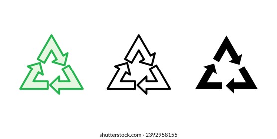 Juego de iconos de reciclaje. Icono de vector de reciclaje.