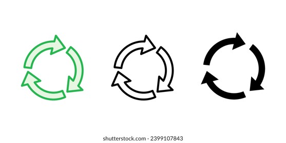 Recycle icon set. Recycling vector icon.