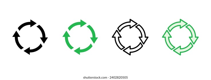 Juego de iconos de reciclaje. Icono de vector de reciclaje.