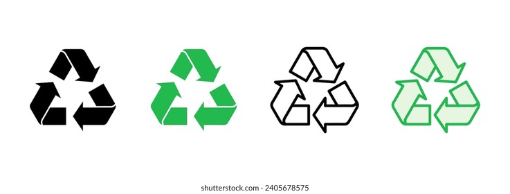 Recycle icon set. Recycling vector icon.