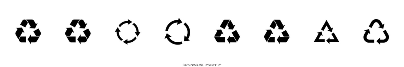Recycle icon set. Recycling vector icon.