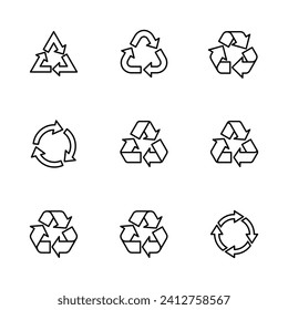 Recycle icon set. Recycling vector icon.